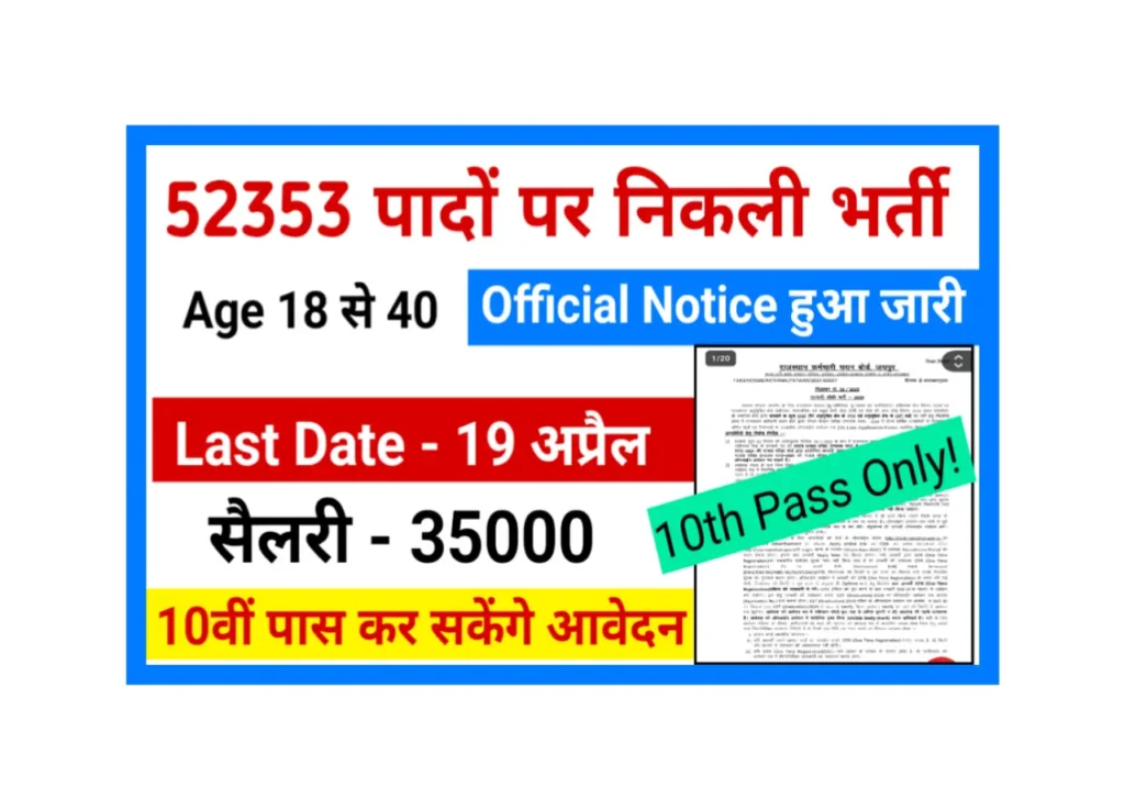 Rajasthan 4th Grade Recruitment 2025