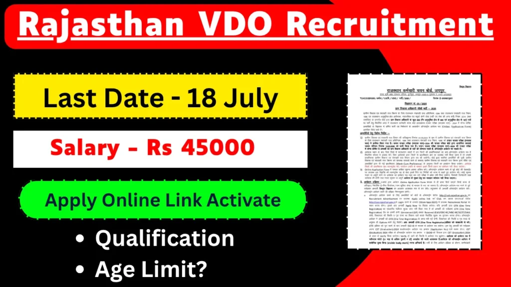 Rajasthan VDO Recruitment 2025