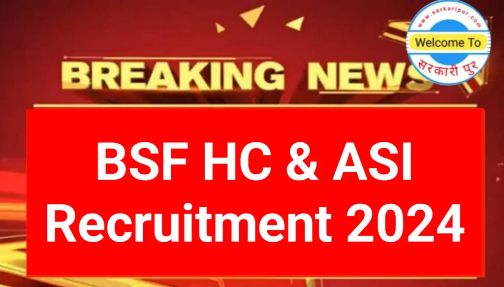 BSF HC & ASI Recruitment 2024