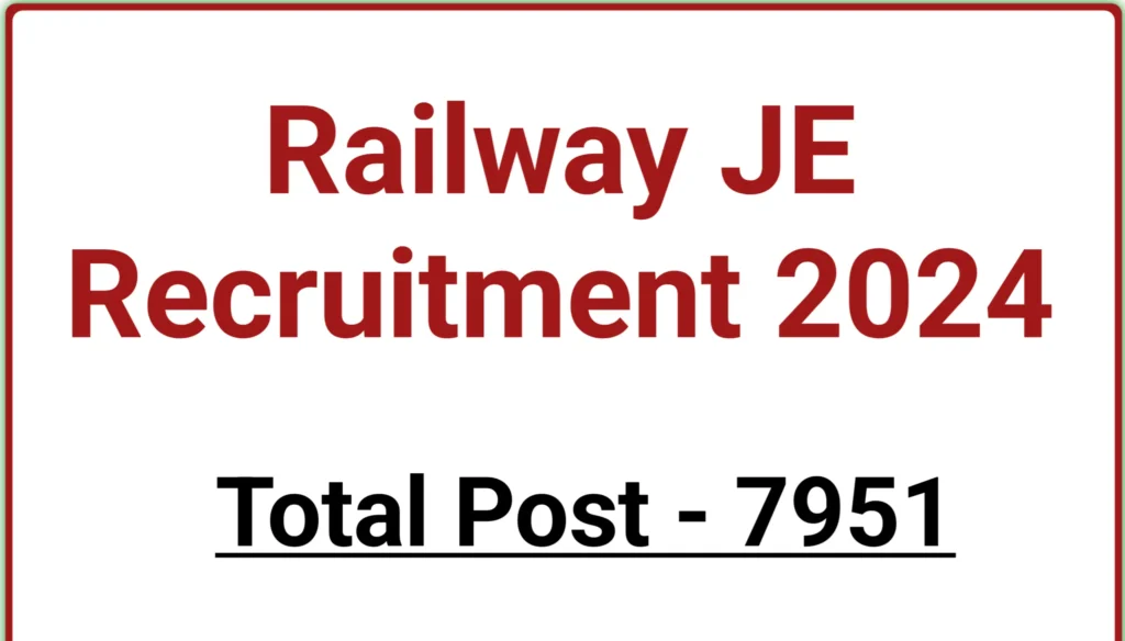 Railway JE Recruitment 2024