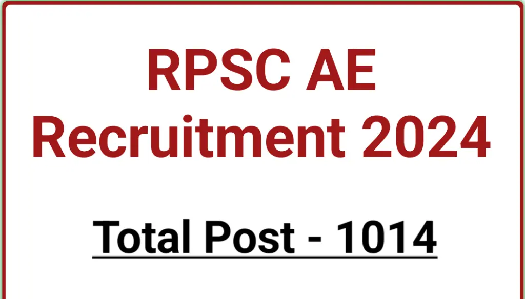 RPSC AE Recruitment 2024