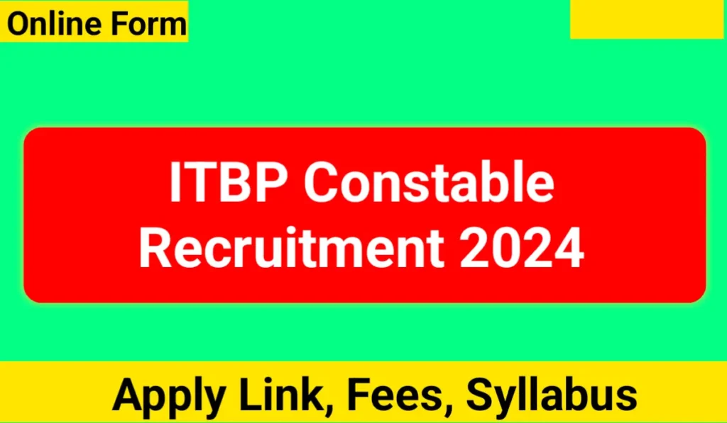 ITBP Constable Animal Transport Recruitment 2024