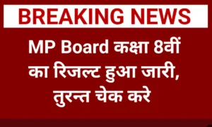 MP BOARD CLASS 8th Result 2025