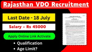 Rajasthan VDO Recruitment 2025